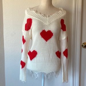 Heart Sweater NWOT